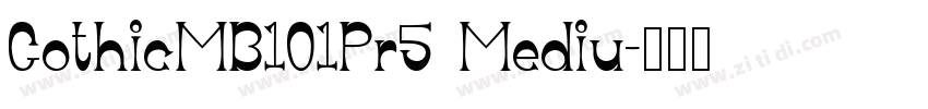 GothicMB101Pr5 Mediu字体转换